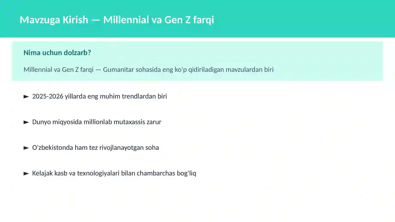 Millennial va Gen Z farqi 2
