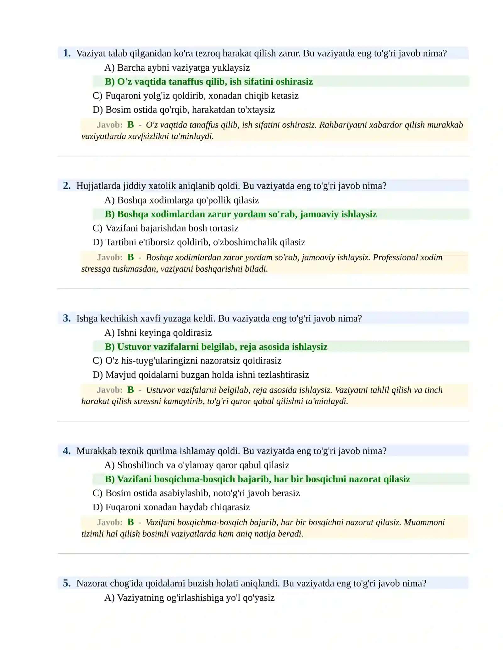 KIRISH PSIXOLOGIK SINOV Testlari 2