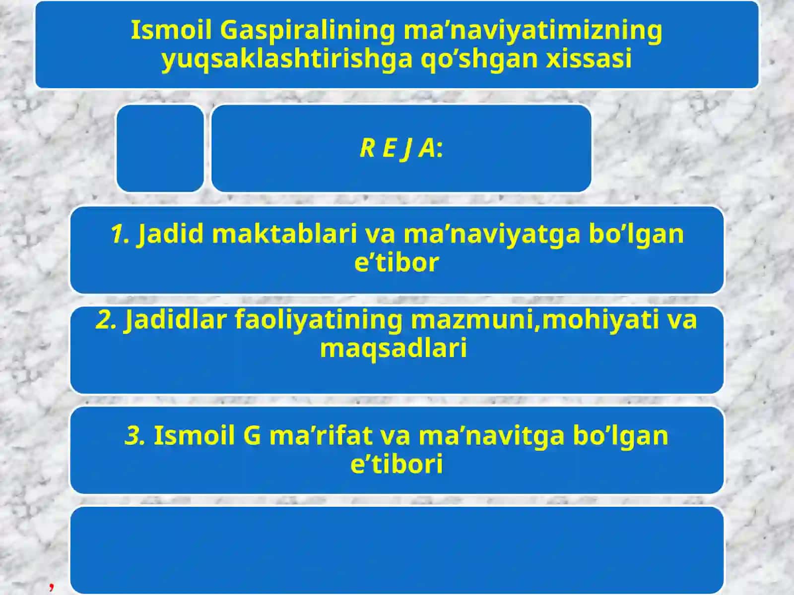 Mavzu: X.T Fakulteti3-Bosqich 3-Gurux Talabasiyoqubov Ilyosbek Yoshlarda.M.I.Sh Ma'naviy Asoslari Fanidan 2