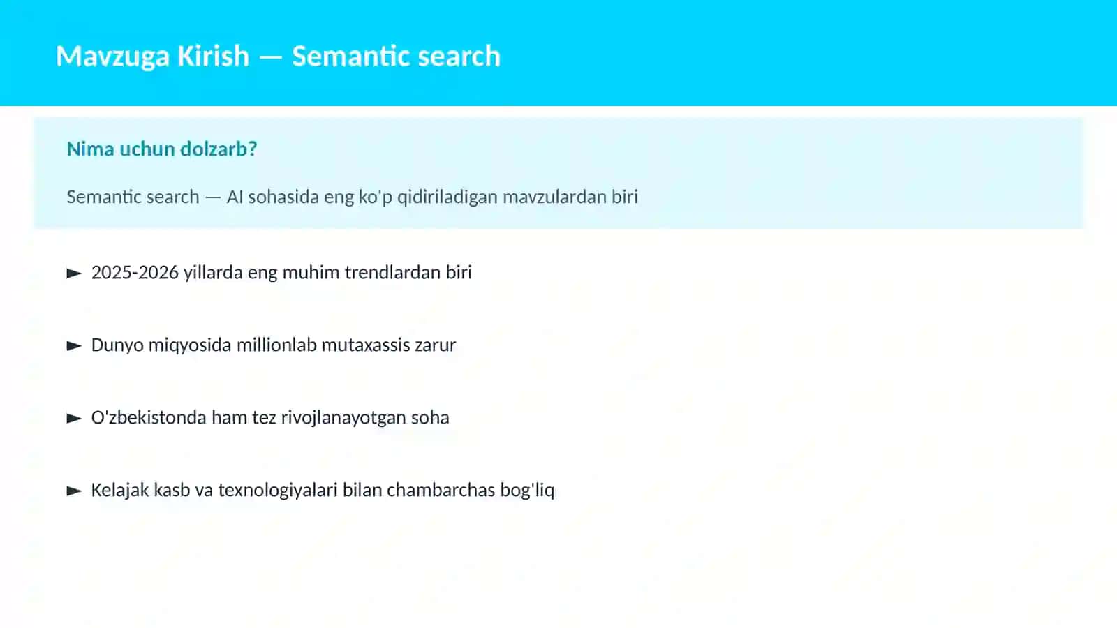 AI | NLP TABIIY TIL QAYTA ISHLASH 2