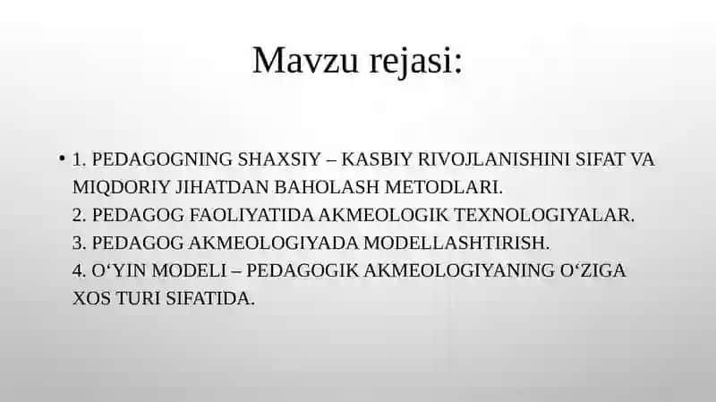 Pedagogfaoliyatida modellashtirish va akmeologik texnologiyalar 2