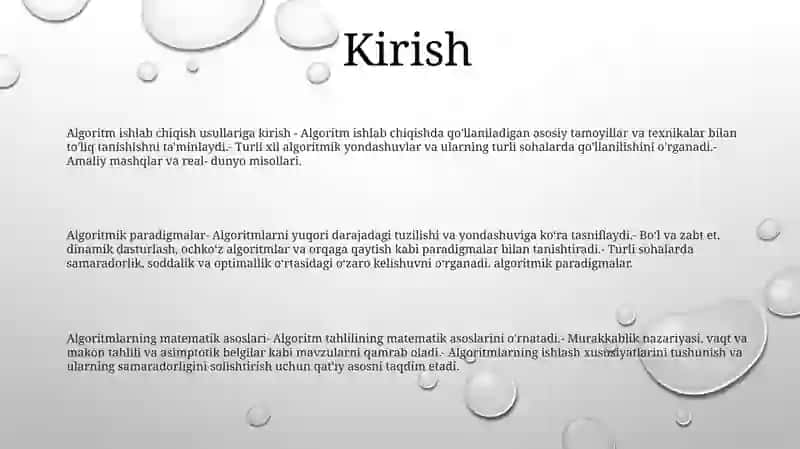 Algaritimni IshlabChiqishMetodlari 2