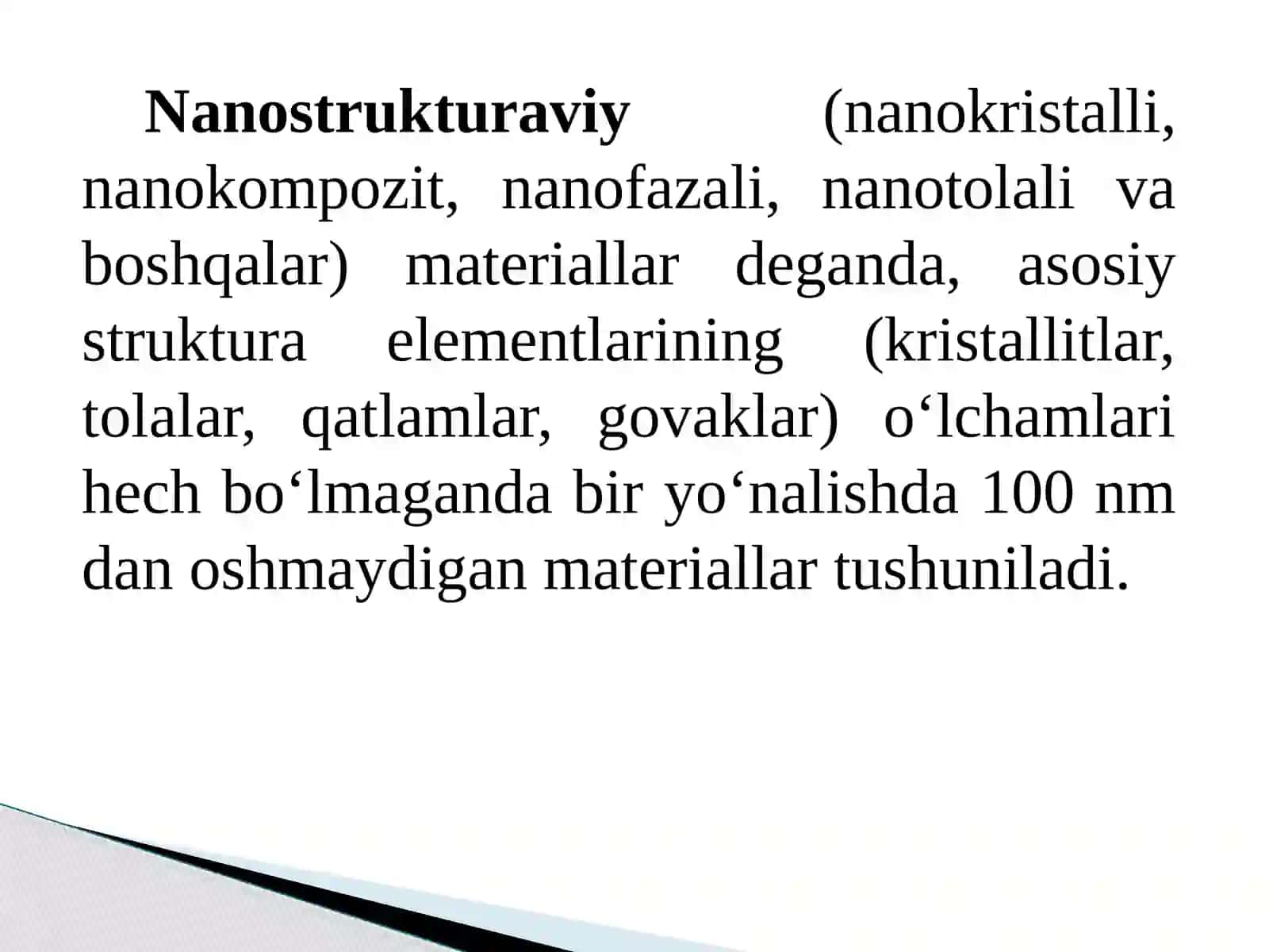 Nanomateriallar tuzilishi va fizik-mexanik xossalarini o‘rganish usullari 2