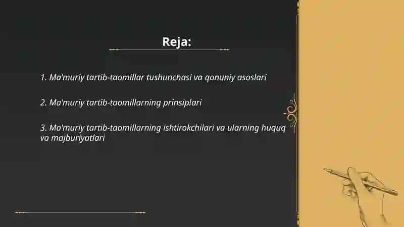 Ma'muriy tartib-taomillar umumiy qoidalari 2