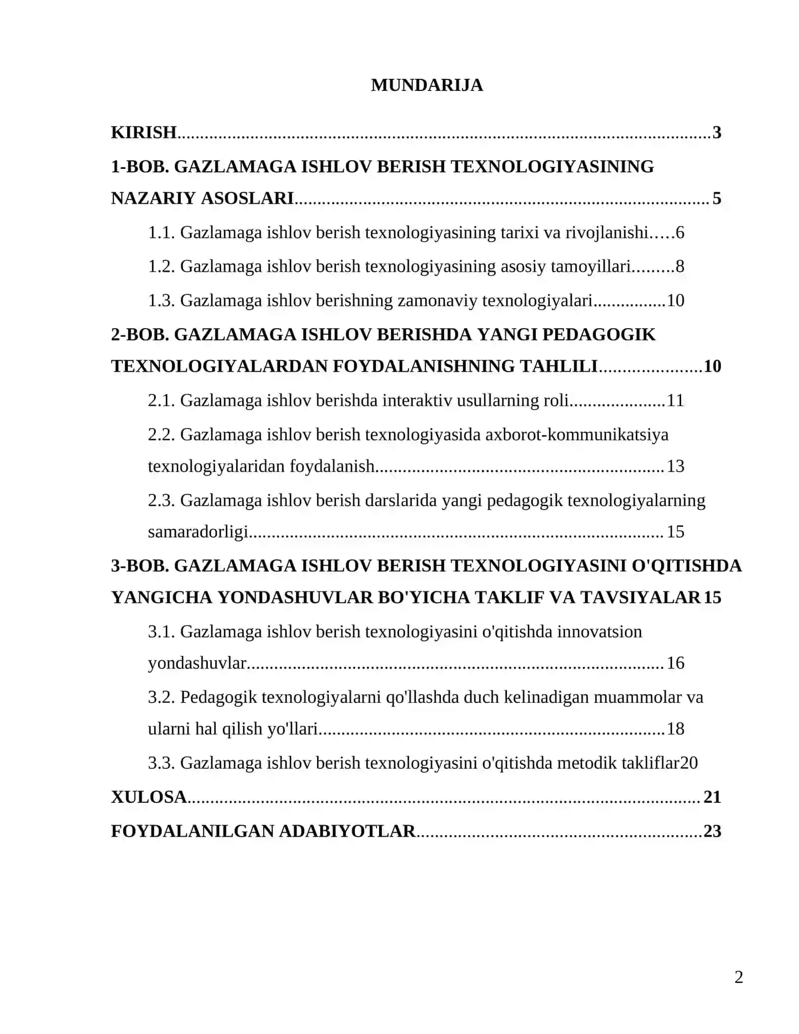 Gazlamaga ishlov berish texnologiyasi bo’limini o’qitishdagi yangi pedagogik texnologiyalardan foydalanish metodikasi 2