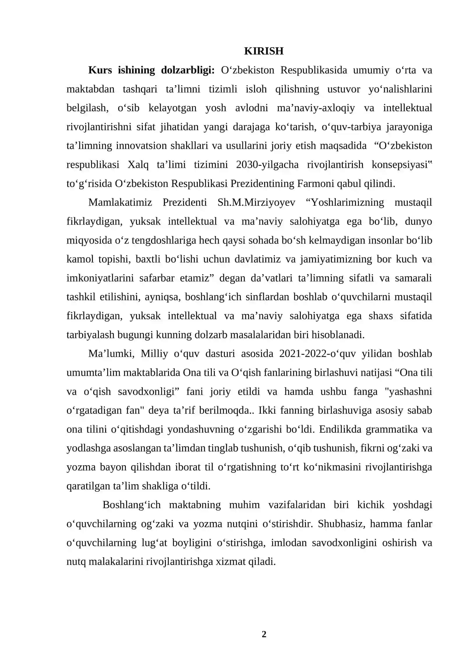 BOSHLANG’ICH SINFLARDA “SIFAT” MAVZUSINI O’RGATISH METODIKASI 2