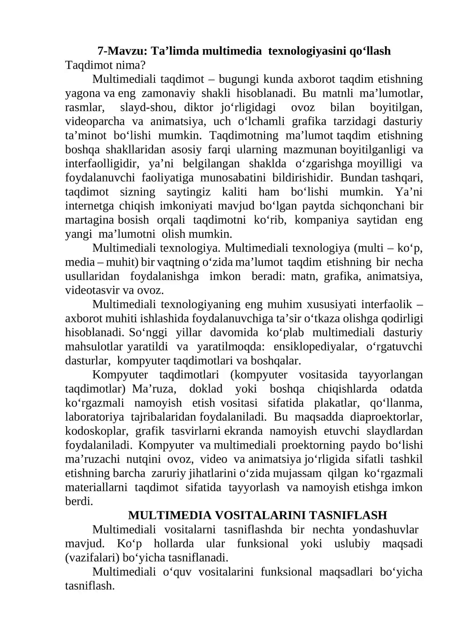 BOSHLANG‘ICH SINFLARDA AXBOROT TEXNOLOGIYALARI 2