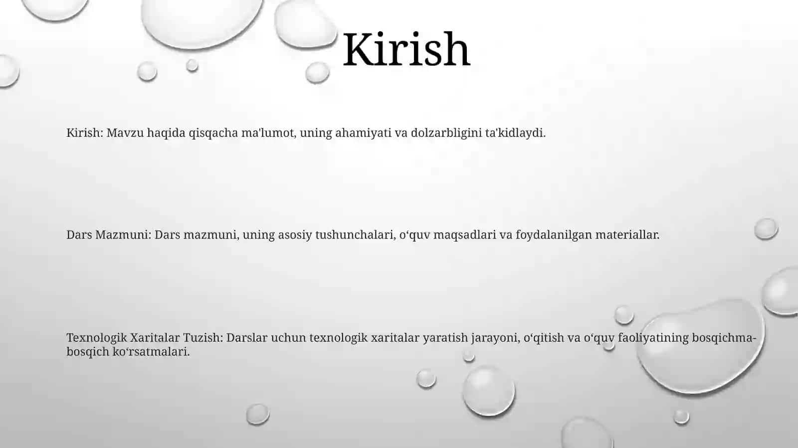 Dars. Dars Mazmuni. Texnologik Xaritalar Tuzish. Muammoli Dars Va Uni Tashkil Qilish Usullari. Darsni Tahlil Qilish 2