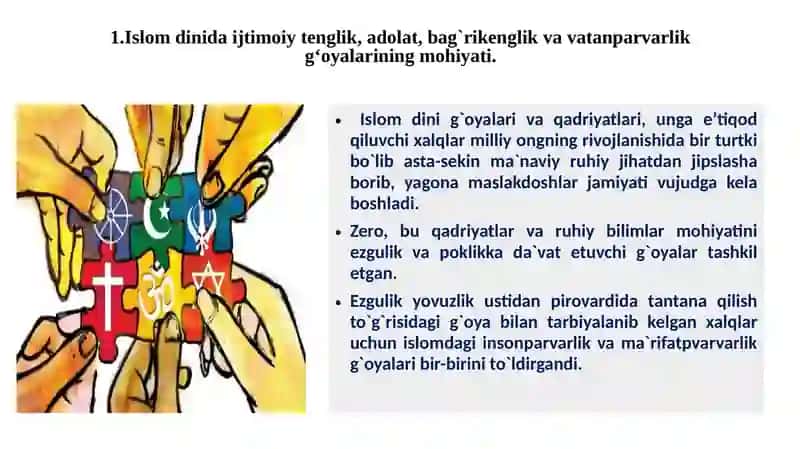 Islom qadriyatlari va ma’rifatining hozirgi davrdagi ahamiyati 2