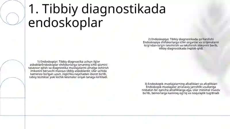 Tibbiyotda Endoskopik Usullarning Qo'Llanishi 2