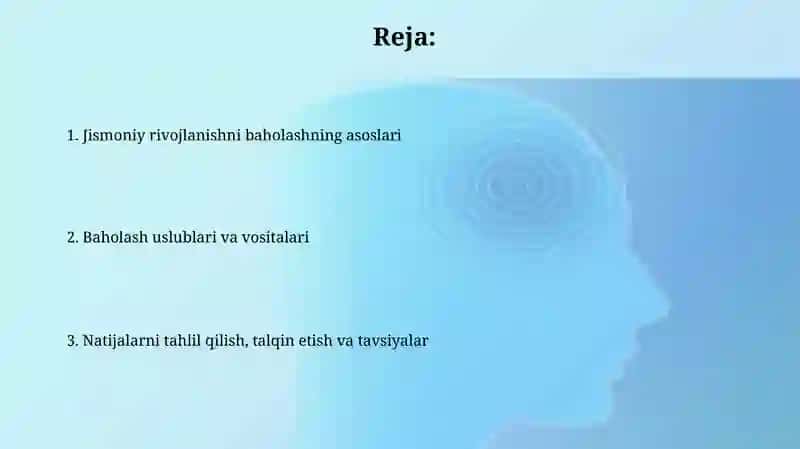 Jismoniy rivojlanishni baholash 2