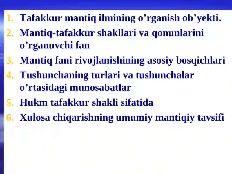 Mantiq-bilish nazariyasi 2