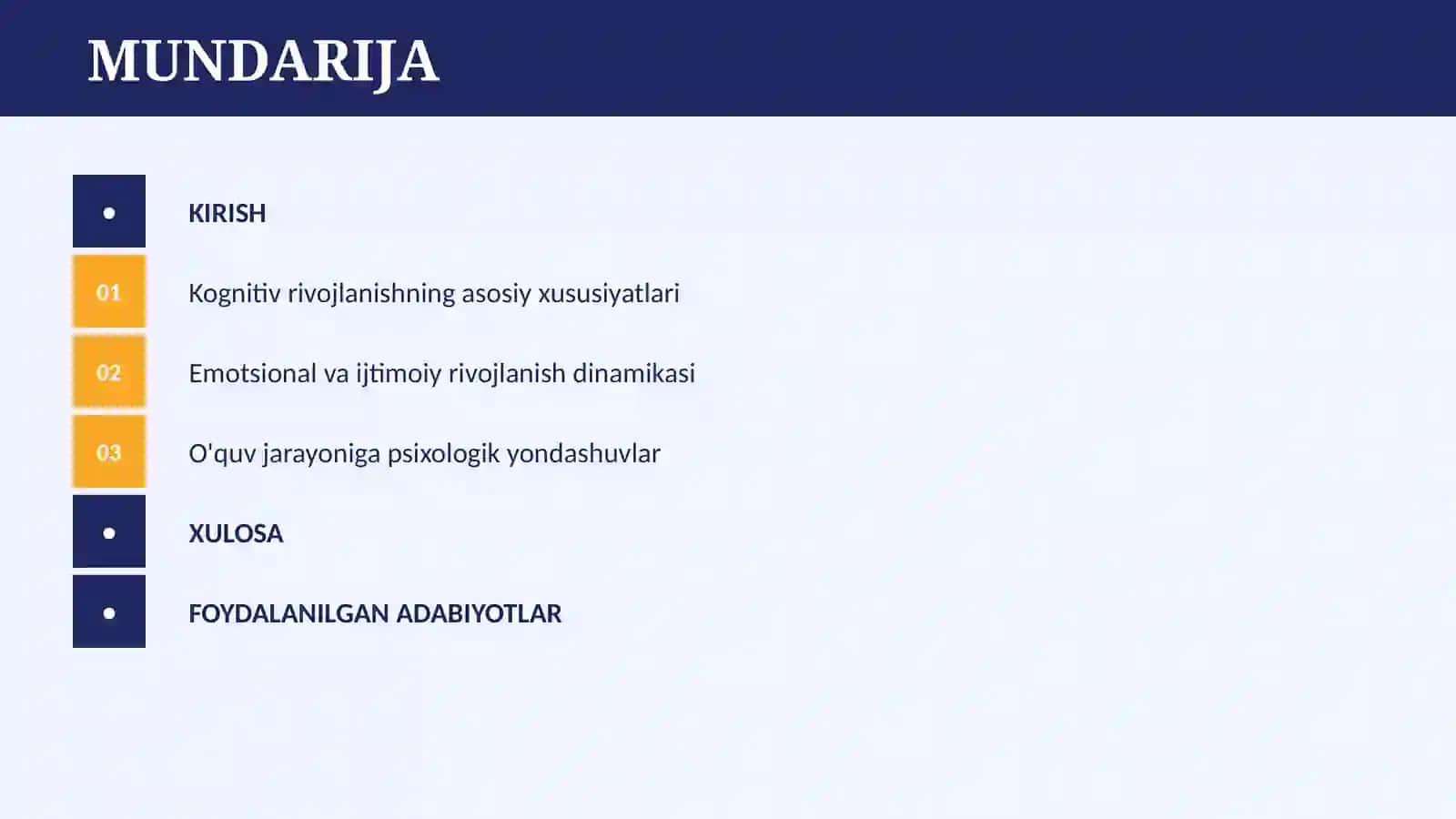 KICHIK MAKTAB YOSHIDAGI O`QUVCHILARNING PSIXOLOGIK XUSUSIYATLARI 2