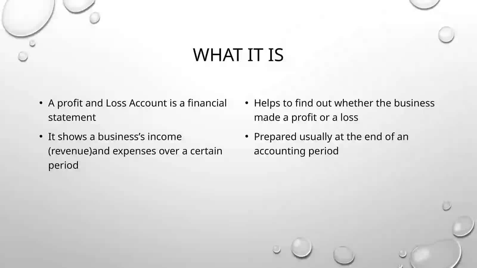 Topic-Profit and loss accounts 2