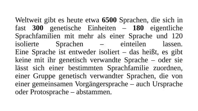 Die Sprachen der Welt und die Sprachfamilien 2