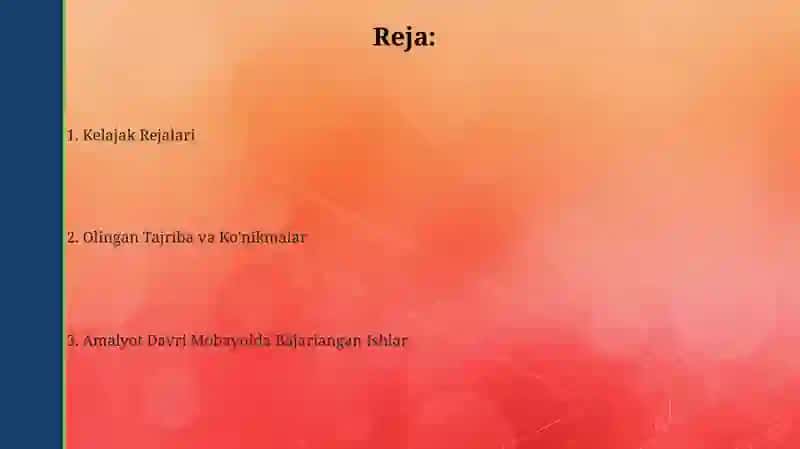 Olingan Tajribalar 2