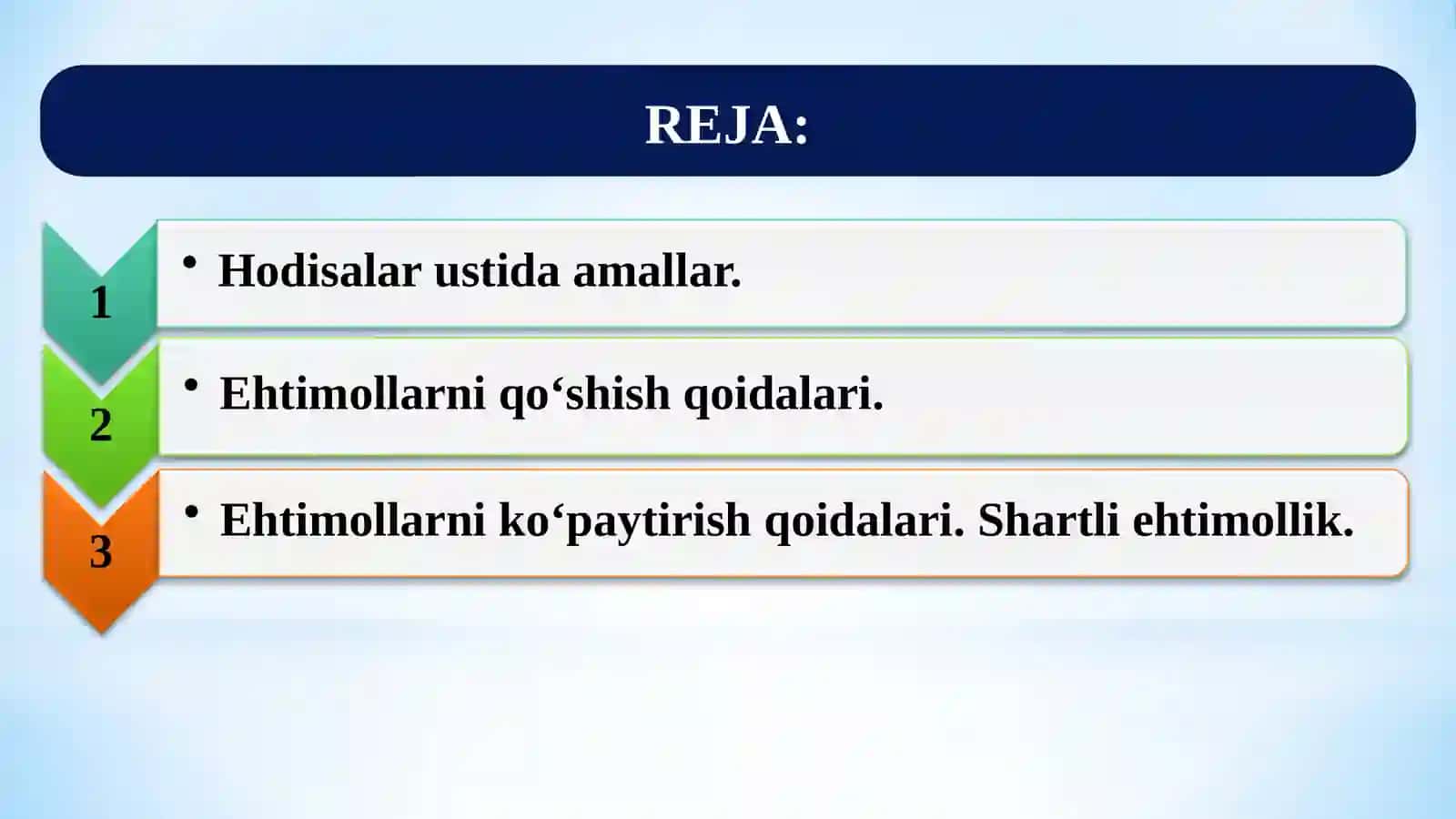 EHTIMOLLАRNI QO‘SHISH VA KO‘PАYTIRISH TEOREMALARI 2