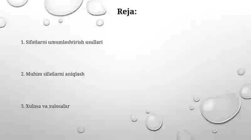 Sut sifatiga xulosa berish 2