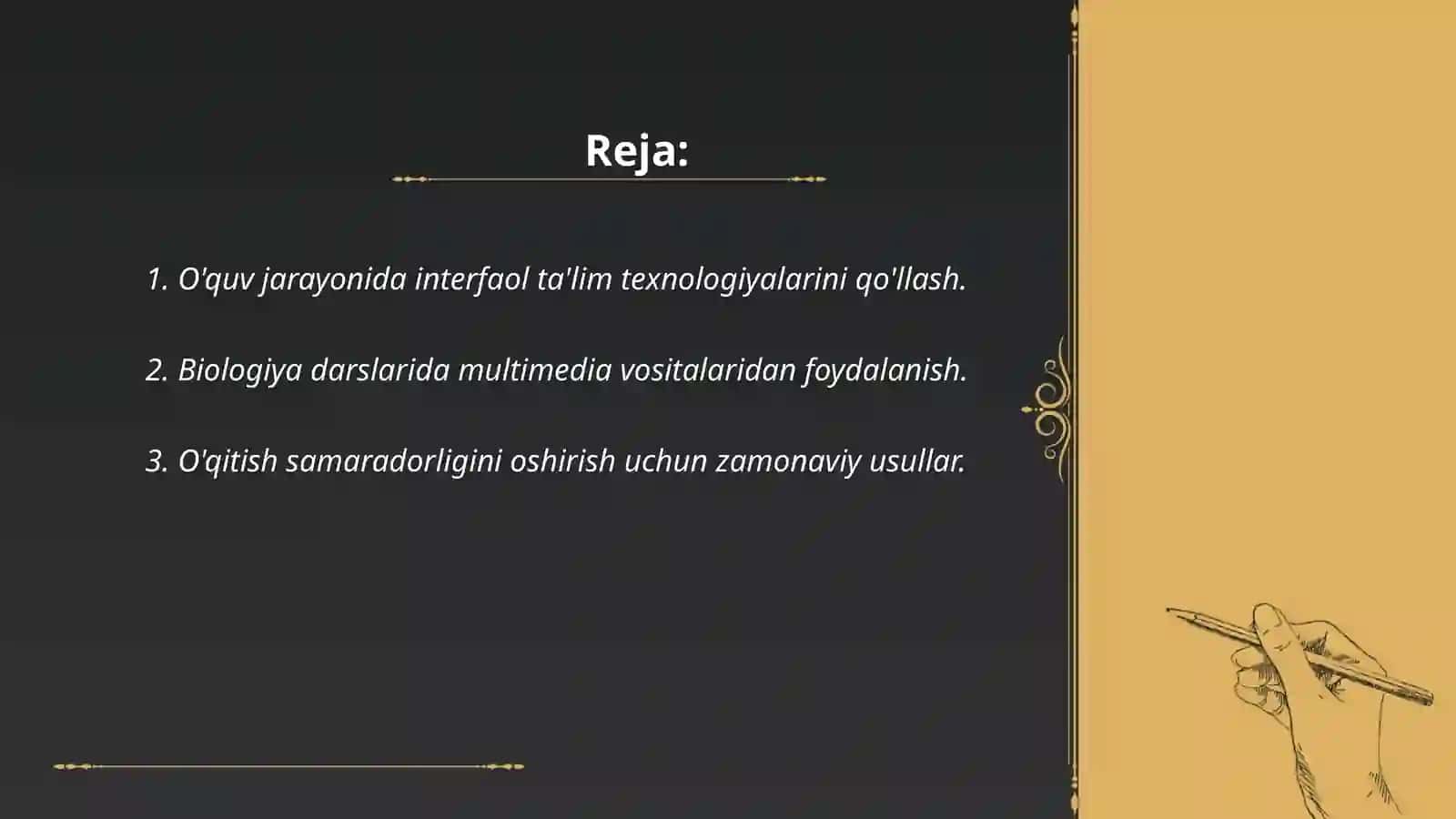 Biologiya o'qitish jarayonlariga ta'lim texnalogiyalarini joriy qilish 2