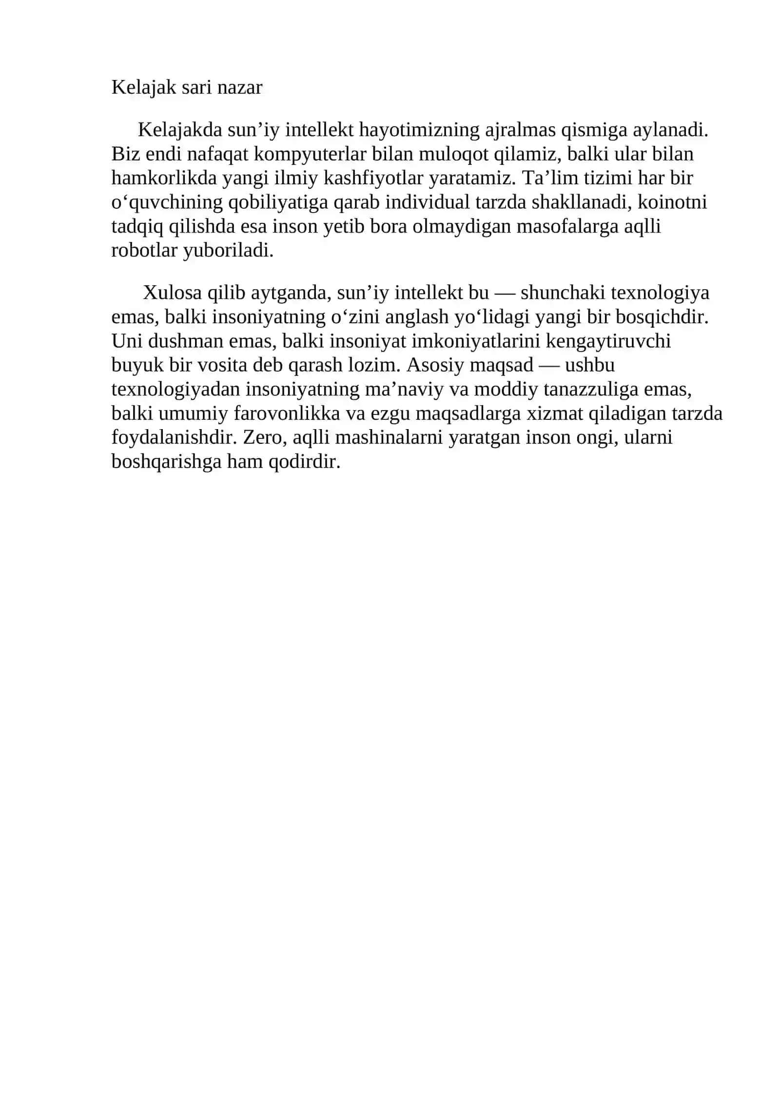 Sun’iy Intellekt: Insoniyatning Yangi Tafakkur Ufqlari 2