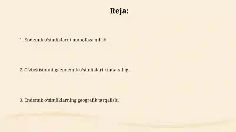 Oʻzbekiston florasi endemlar 2