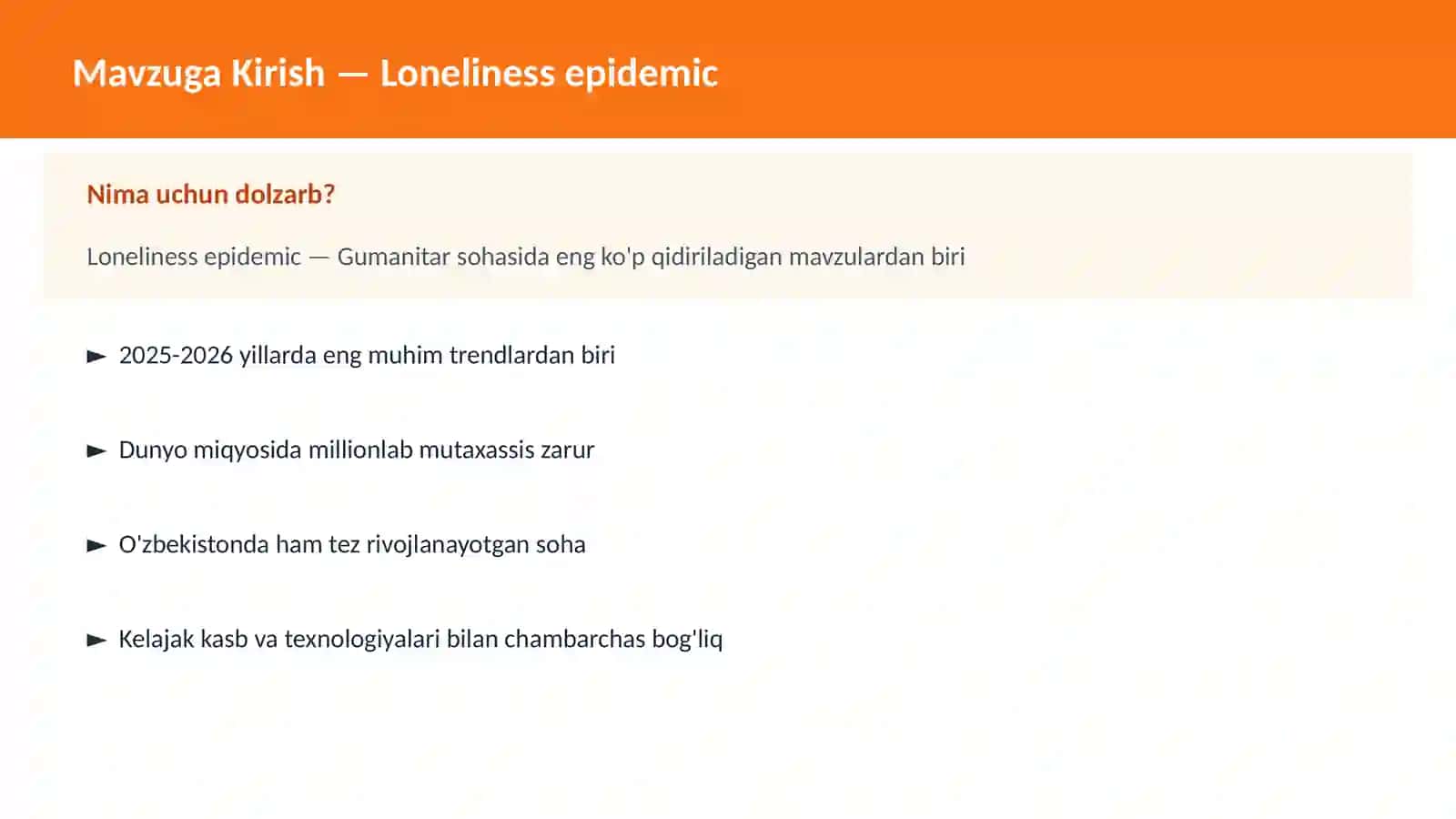 Loneliness epidemic 2