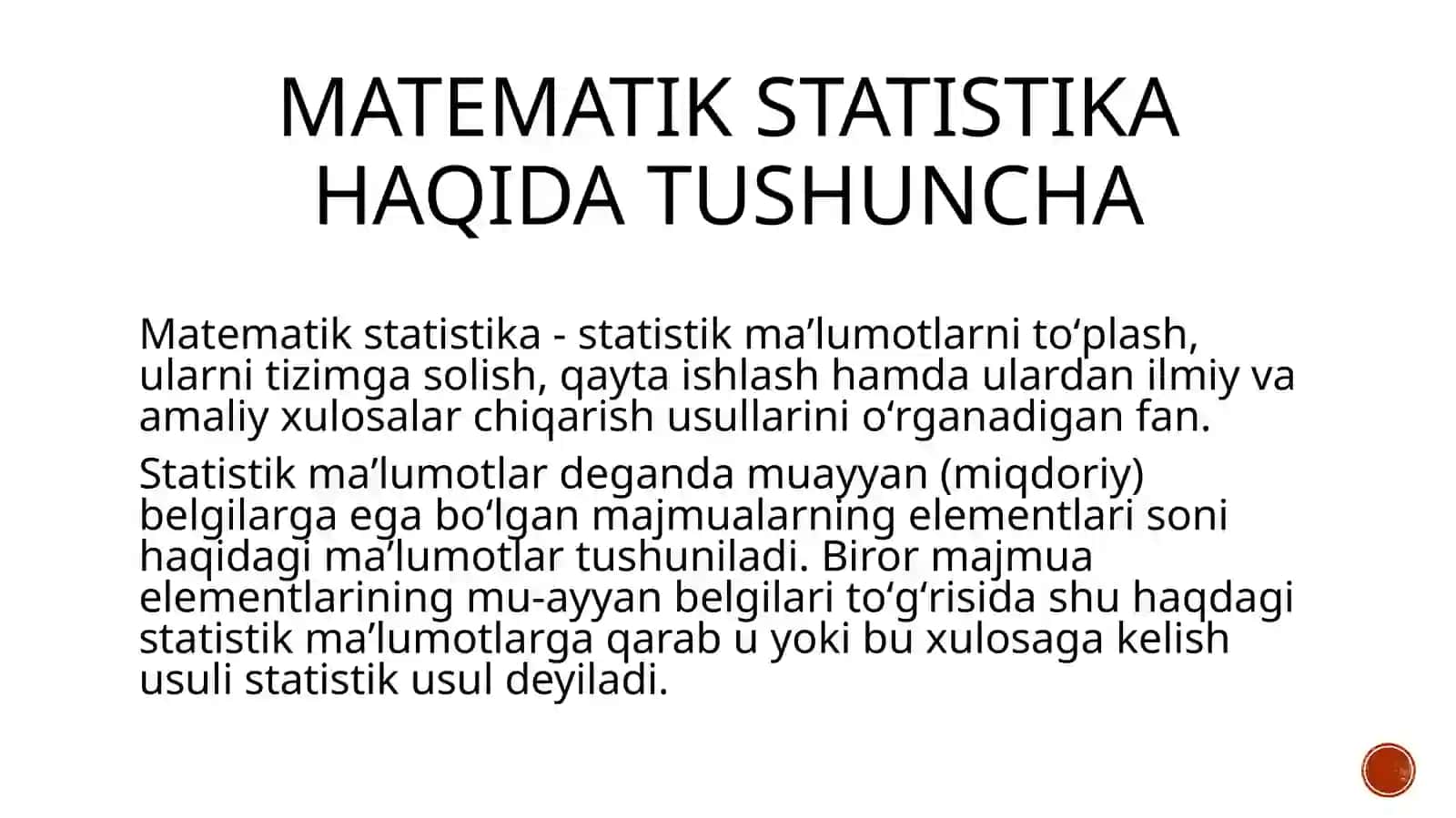 Matematik statistika 2