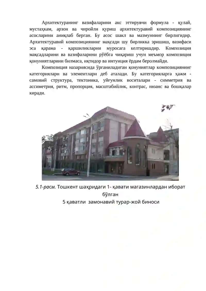 Turar-joy binolarini me'moriy-kompozitsion yechimlari 2