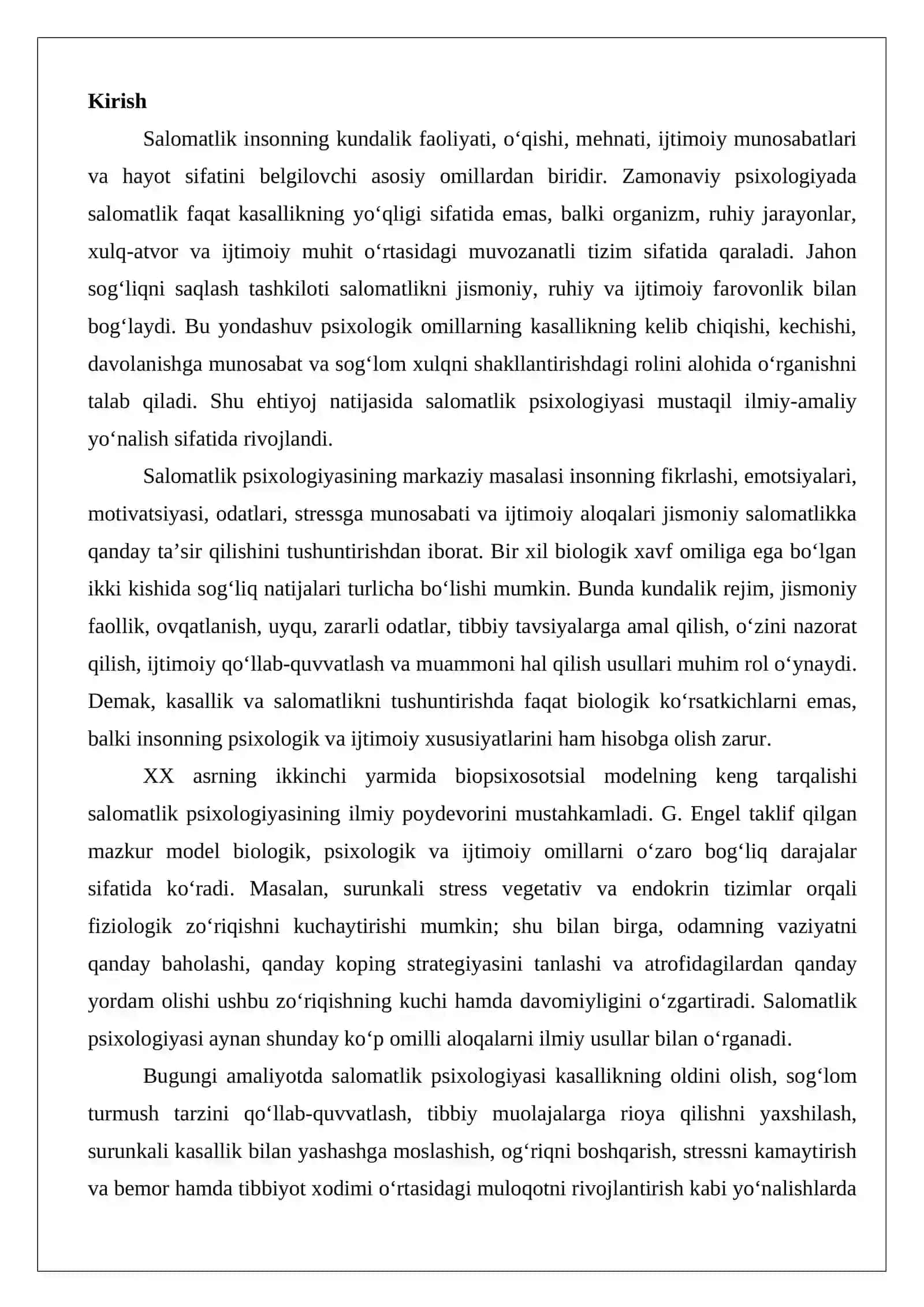 Salomatlik psixologiyasi: fan hamda amaliyot sifatida 2