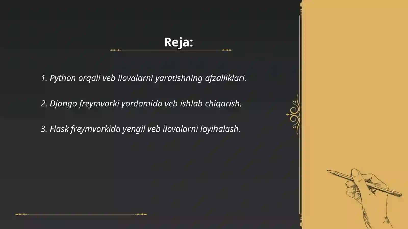 Web ilovalarni loyihalashda Python tilining imkoniyatlaridan foydalanish 2