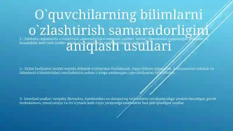 O'Qitishni Tashkil Qilishda Didaktik O'Yin Metodidan Foydalanish 2