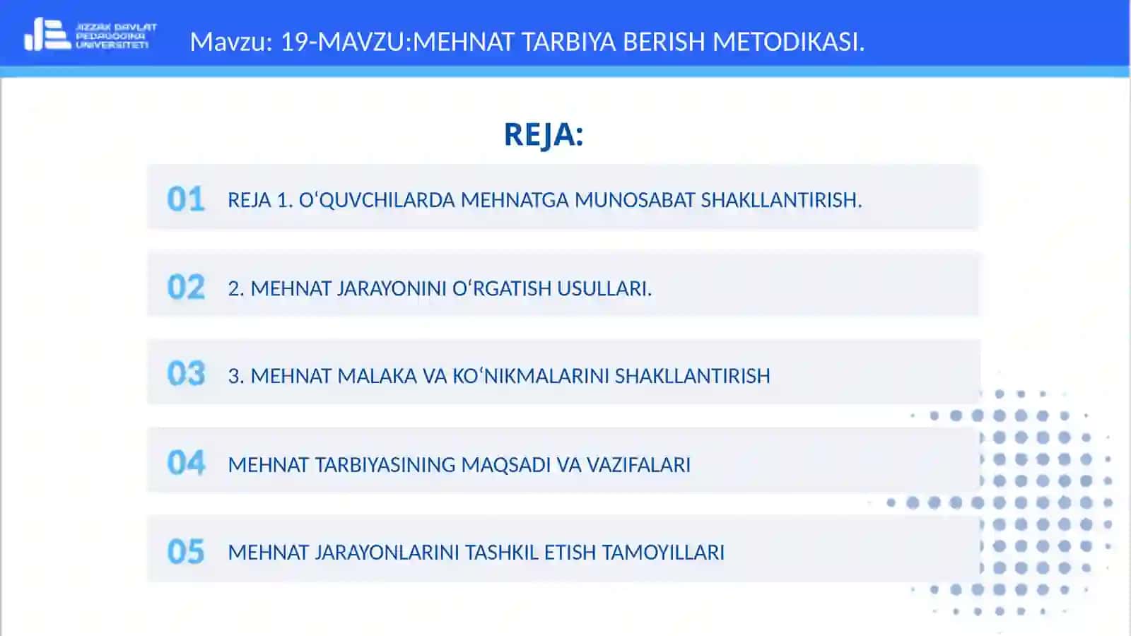 MEHNAT TARBIYA BERISH METODIKASI 2
