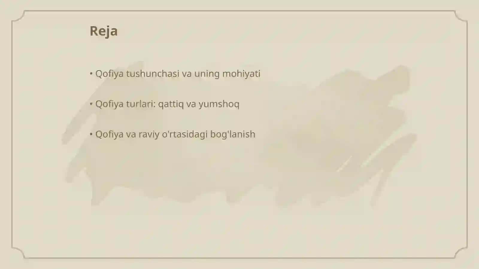 Qofiya va uning turlari. raviy 2