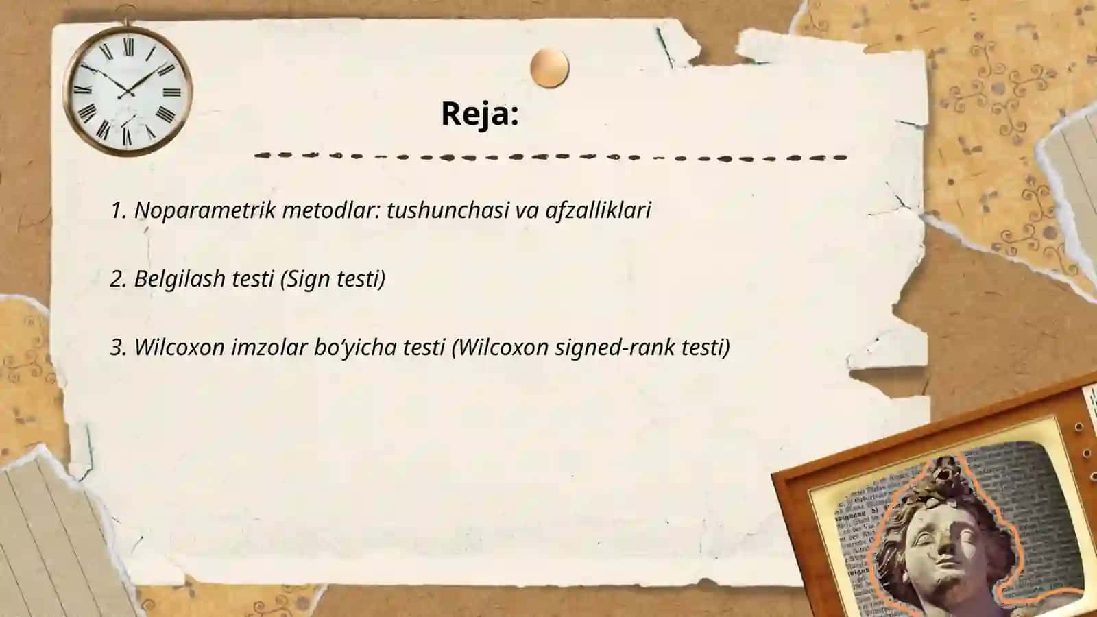 Noparametrik metodlar 2