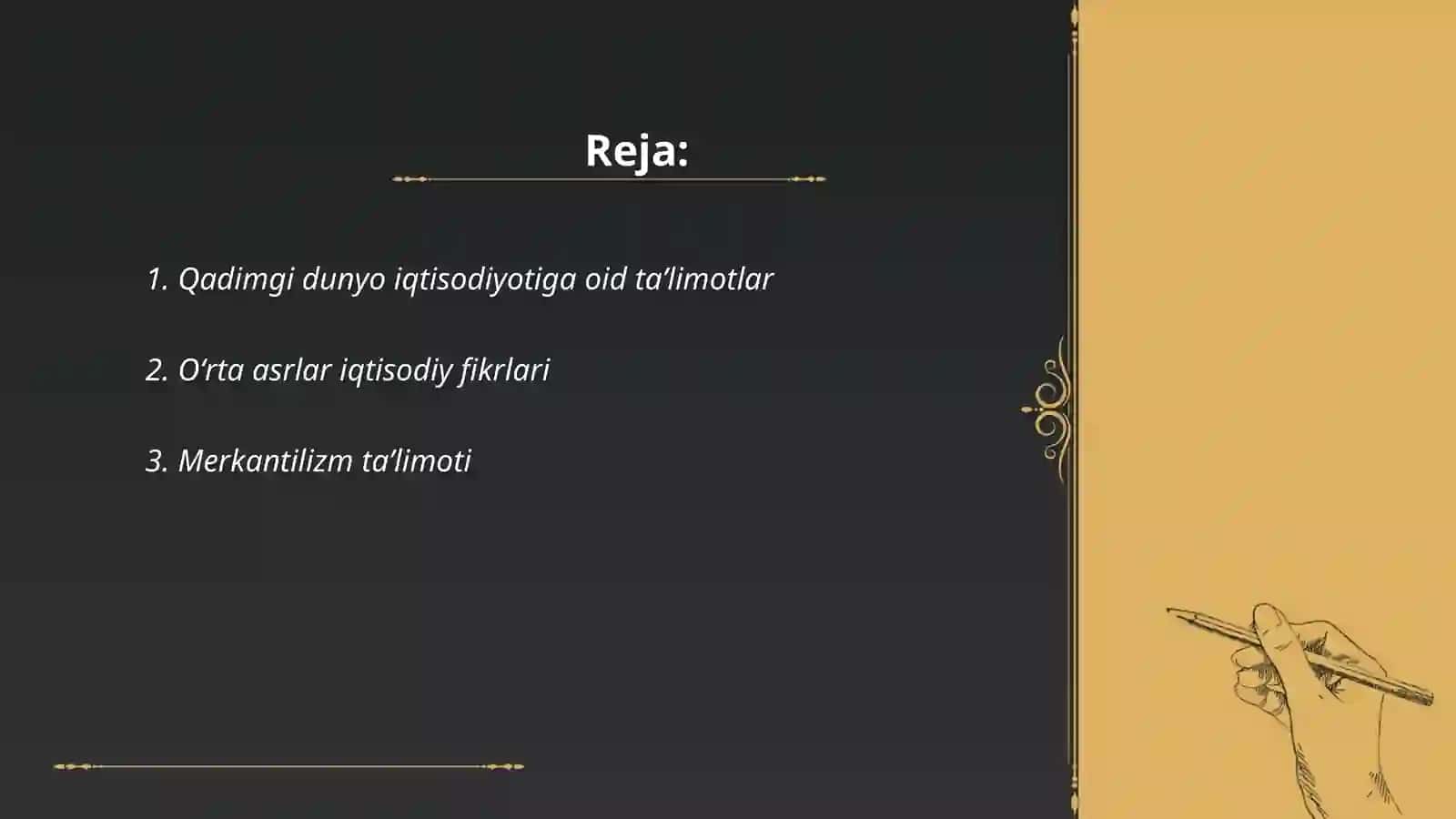 Qadimgi dunyo iqtisodiyotiga oid taʼlimotlar 2