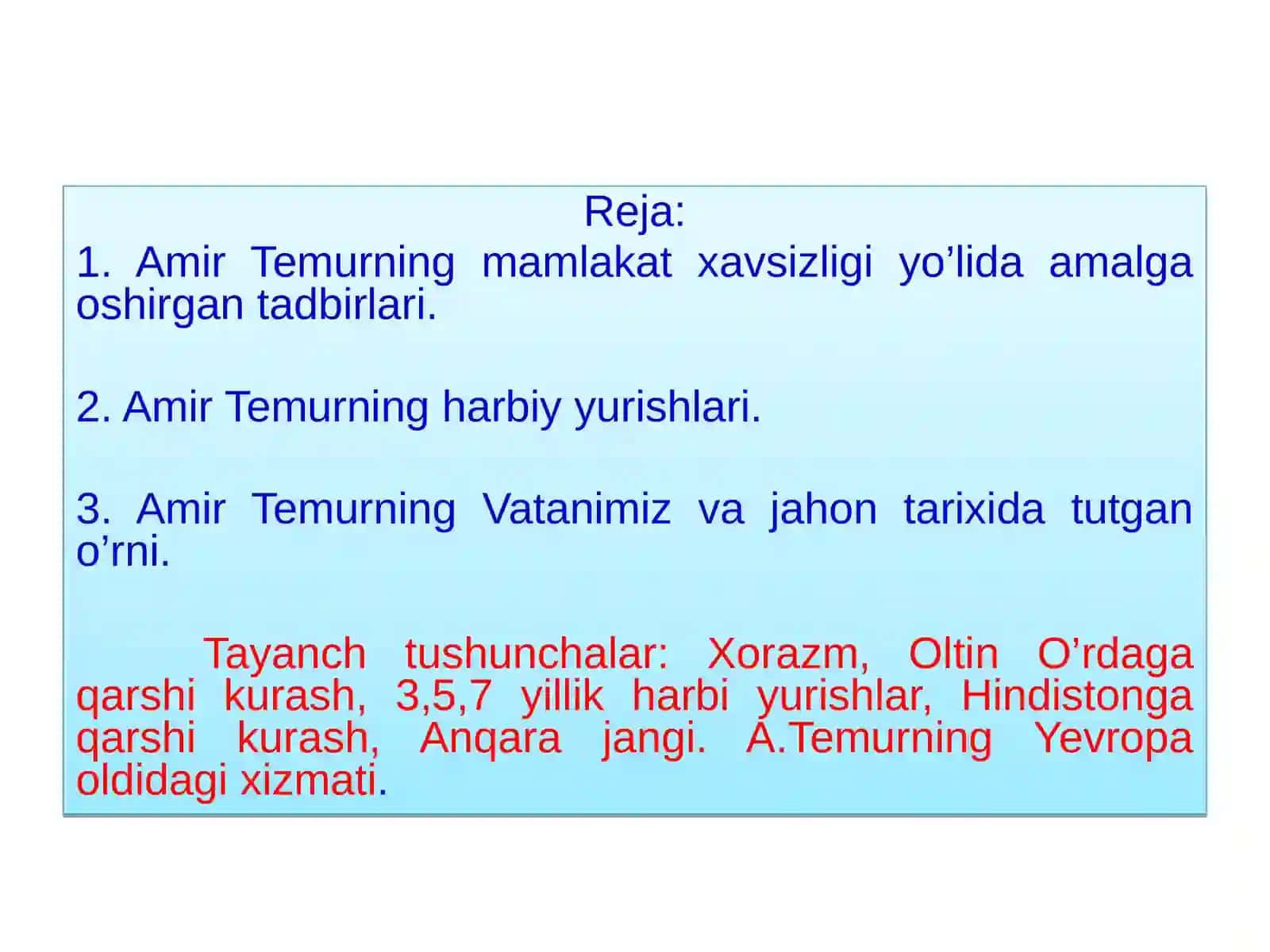 Amir Temurning harbiy yurishlari 2