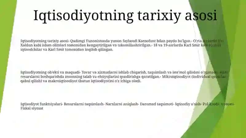 Iqtisodiyotning Predmenti Va Maqsad, Vazifalari 2