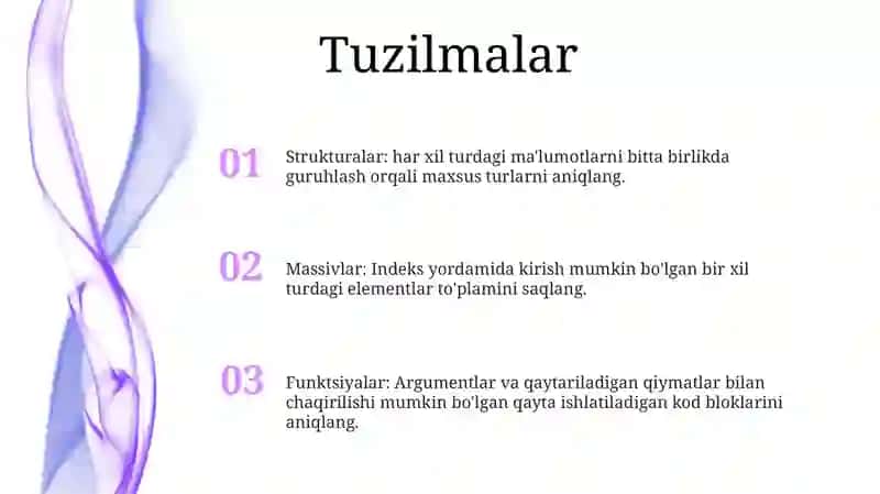 Tuzilmalar.Birlashmalar. Makroslarni Aniqlash Va Joylashtirish Standart Oqimlar.Oqimlar Bilan Ishlash 2
