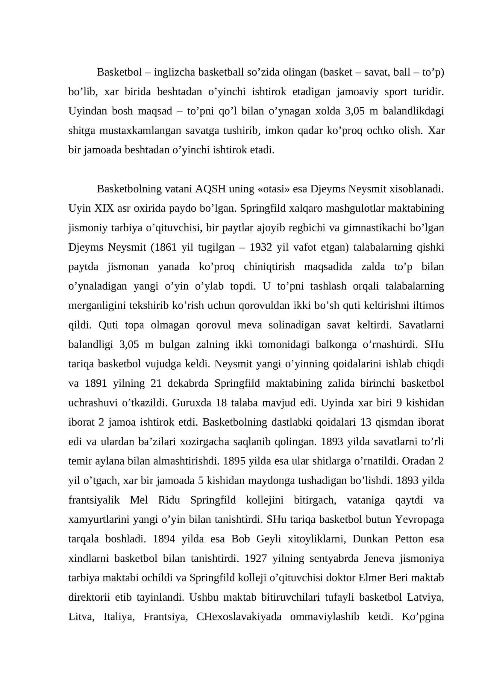 Basketbol. To'pni olib yurish va uzatish texnikasi 2