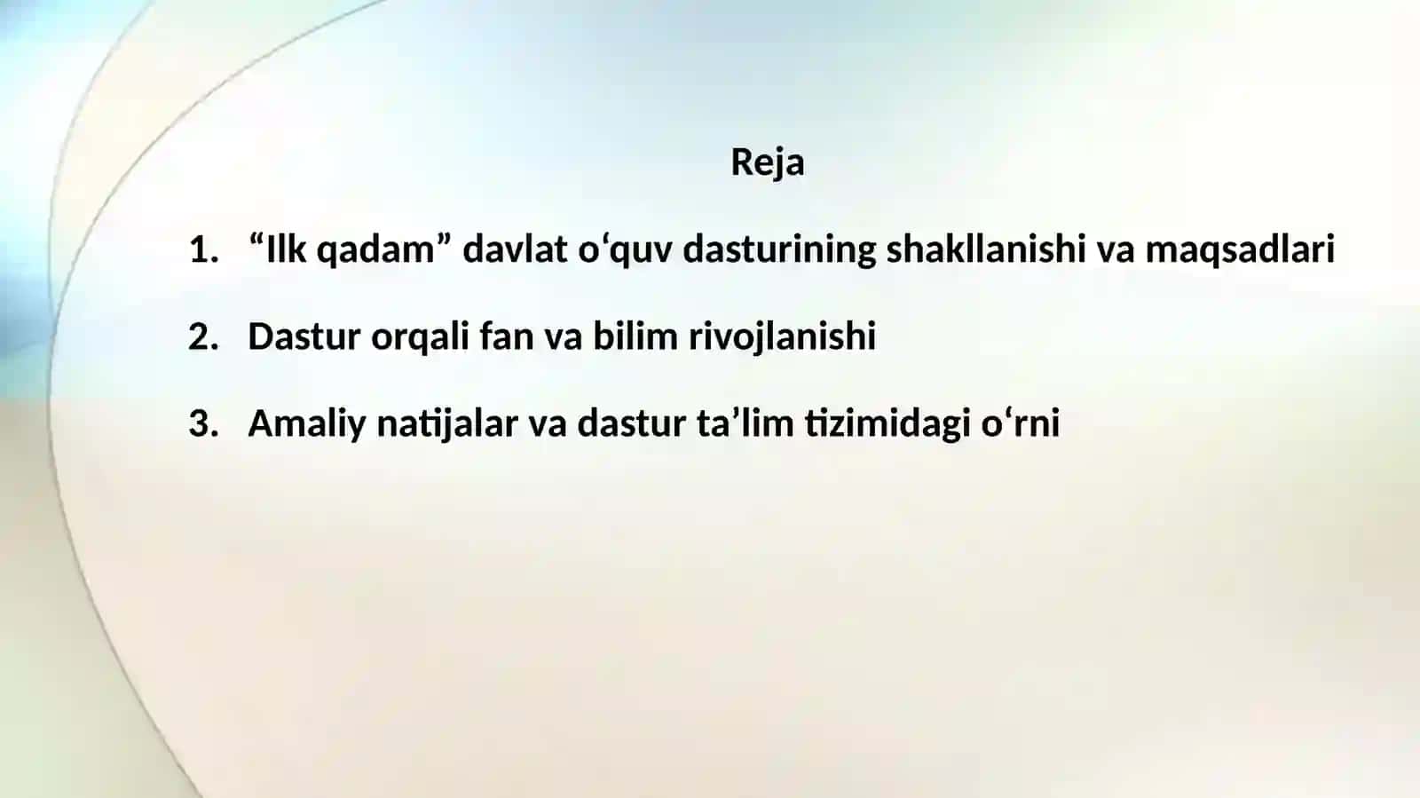 Takomillashtirilgan “Ilk qadam” davlat o‘quv dasturi va uning fan rivojlanishidagi o‘rni 2