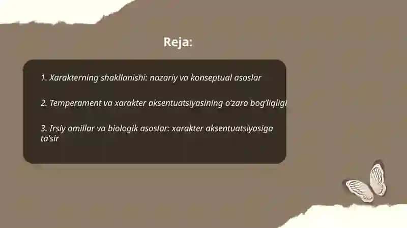 Xarakterning shakillanishi xarakter aksentuatsiyasi 2