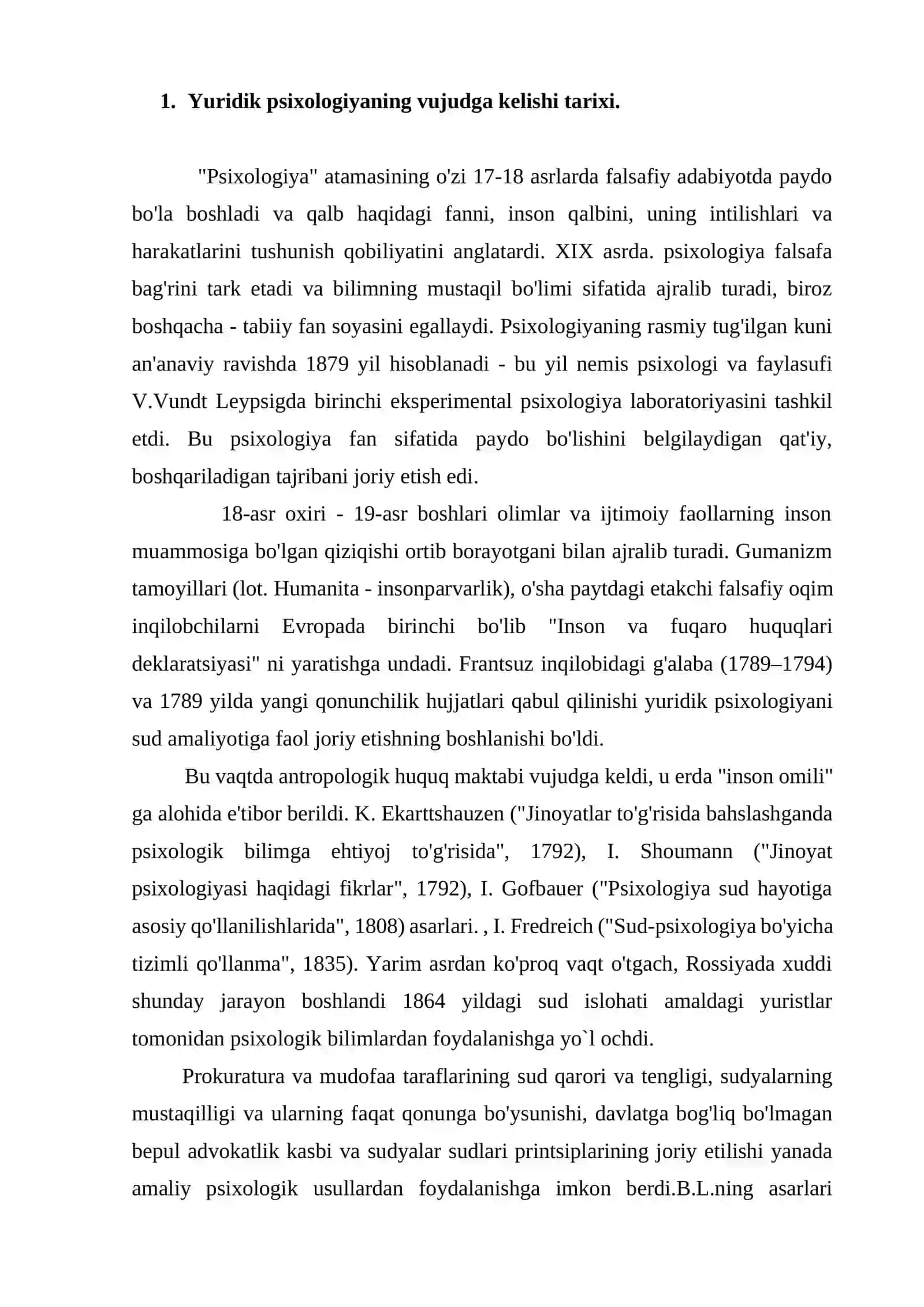 Yuridik psixologiyaning maqsadi va umumiy vazifalari 2