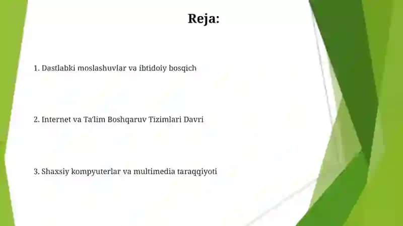 Texnalogiya va uni òqitish metodikasi fanining taraqqiyit bosqichlari 2