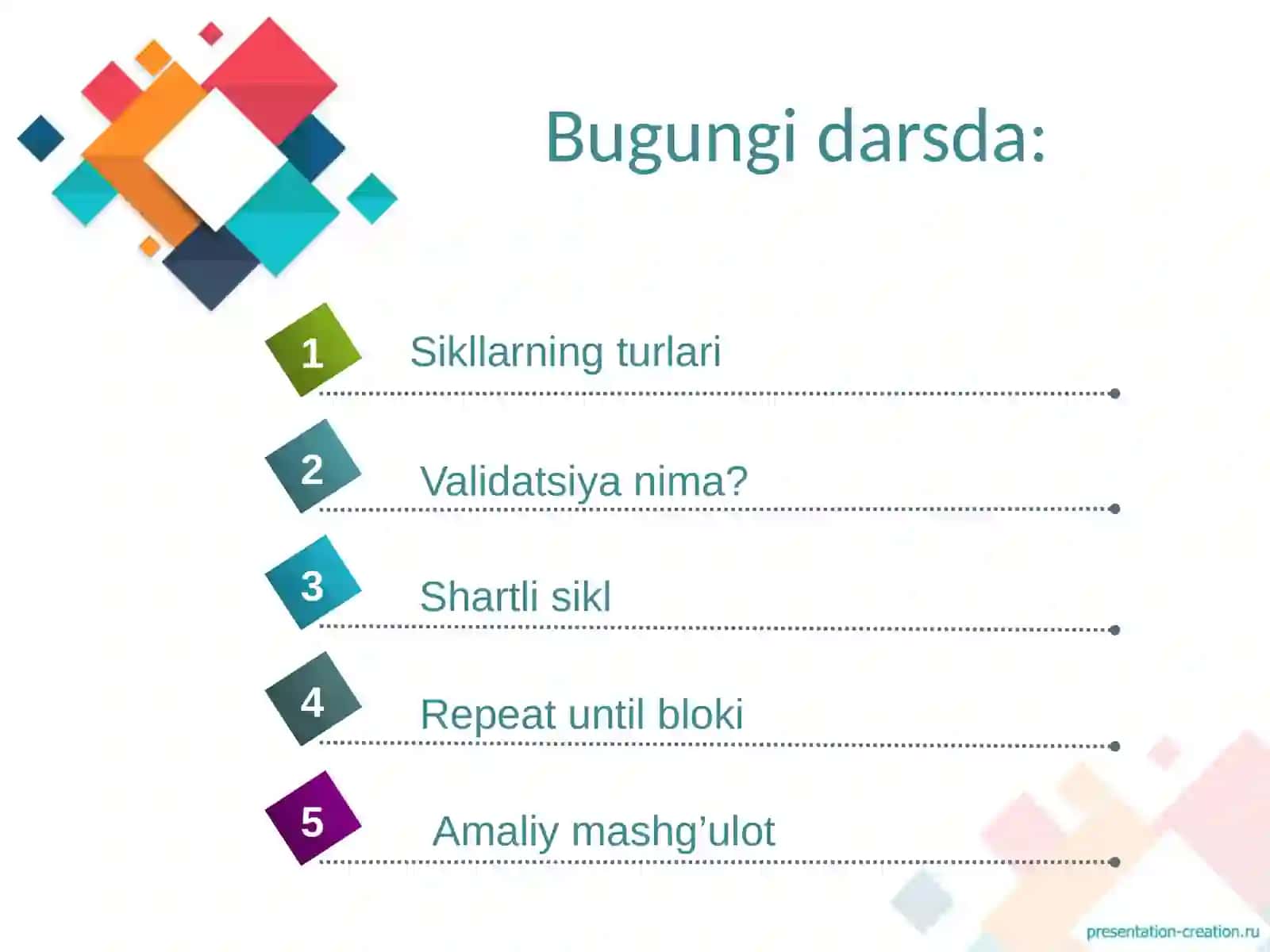 Ma’lumotlar validatsiyasi. Yosh va bo‘yicha so‘rab oluvchi dastur 2