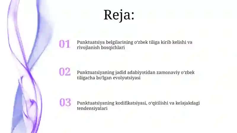O‘zbek tilida tinish belgilari o‘rganilishi va qo‘llanishi xronologik jadval tayyorlash 2