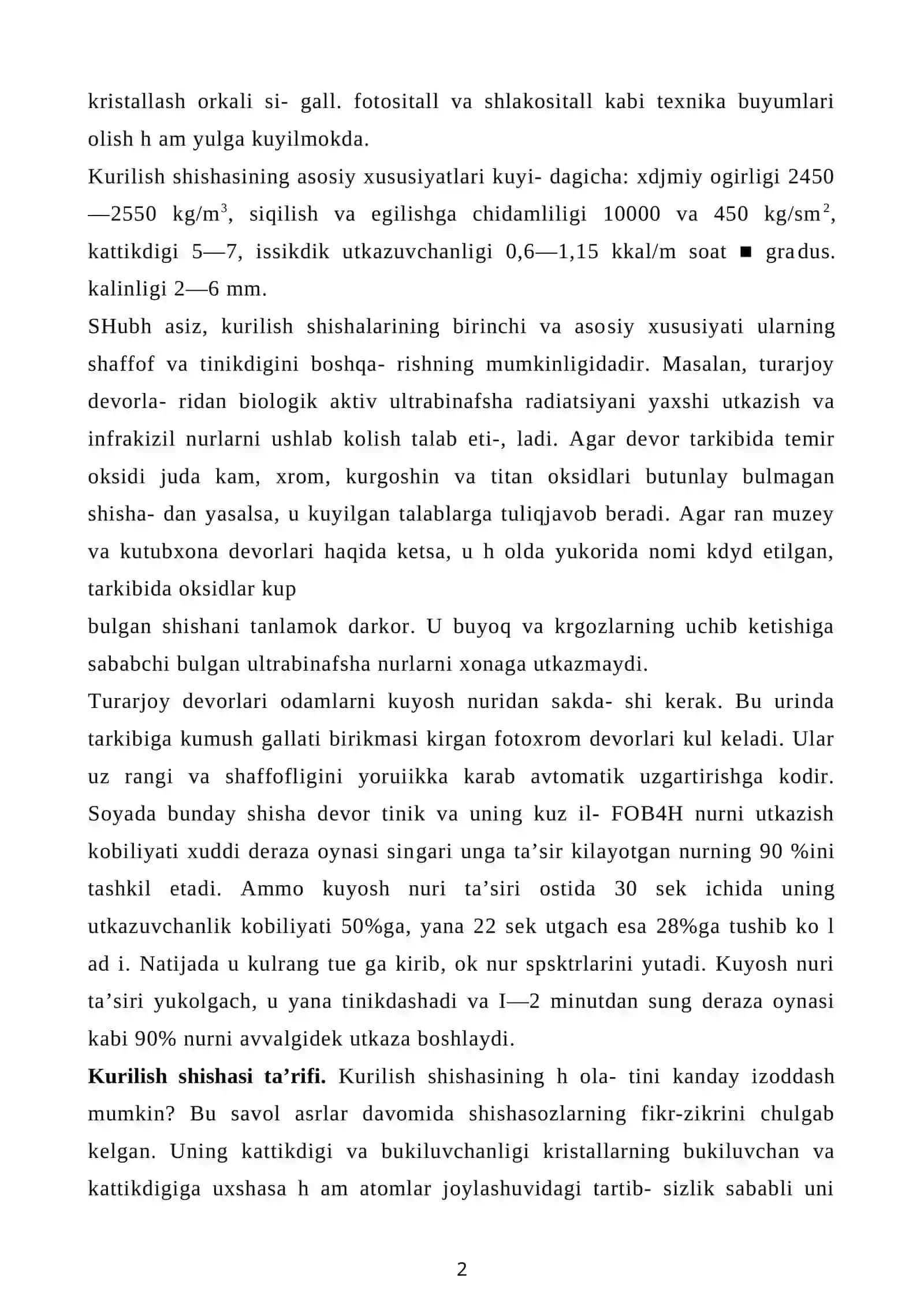 Qurilish shishasi 2