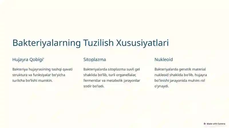 Bakteriyalarning Fiziologiyasi 2