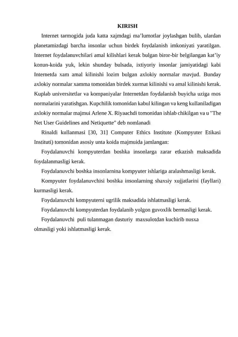 INTERNETNING ZAMONAVIY XIZMATLARI.INTERNETNING RIVOJLANISH TARIXI.TAQSIMLANGAN MAVZULARGA OID MA’LUMOT QIDIRISH 2