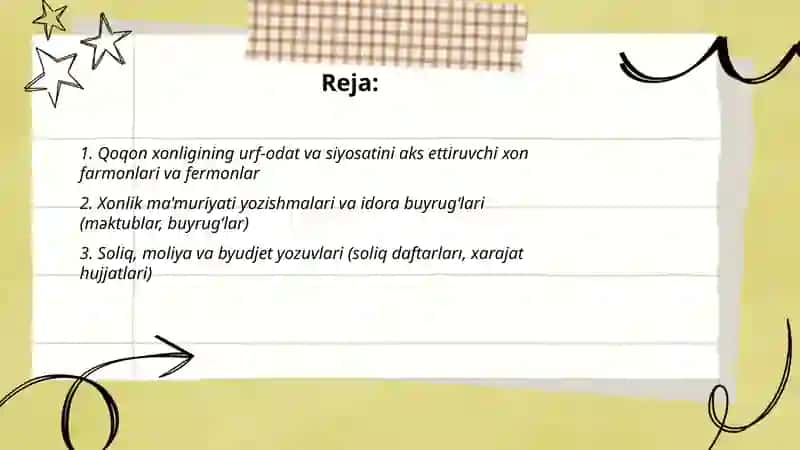 Qoqon xonligiga oid yozma manbalar 2