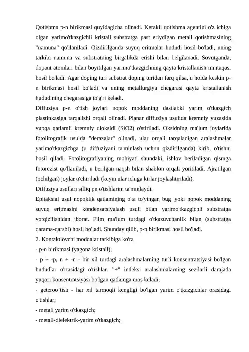 Yarim o'tkazgichli optoelektron qurilmalar 2